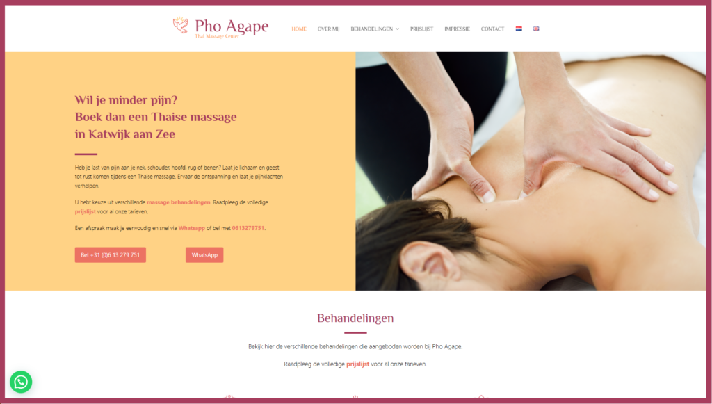 Web Adapt - Pho Agape Thai Massage