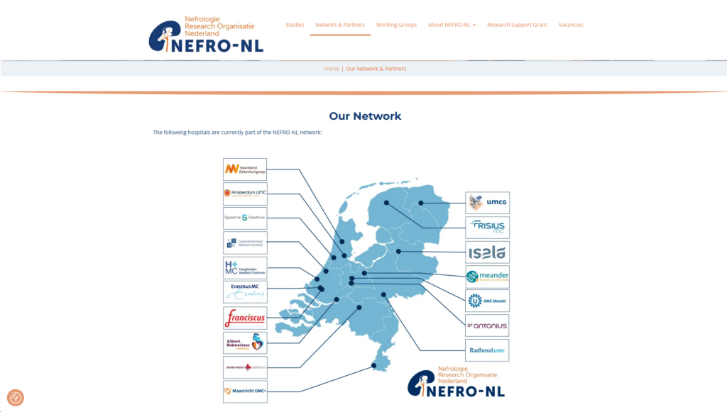 Website nefro-nl.nl - gemaakt door Web Adapt