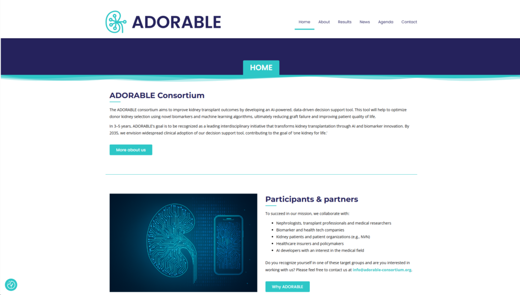 Website adorable-consortium.org - gemaakt door Web Adapt