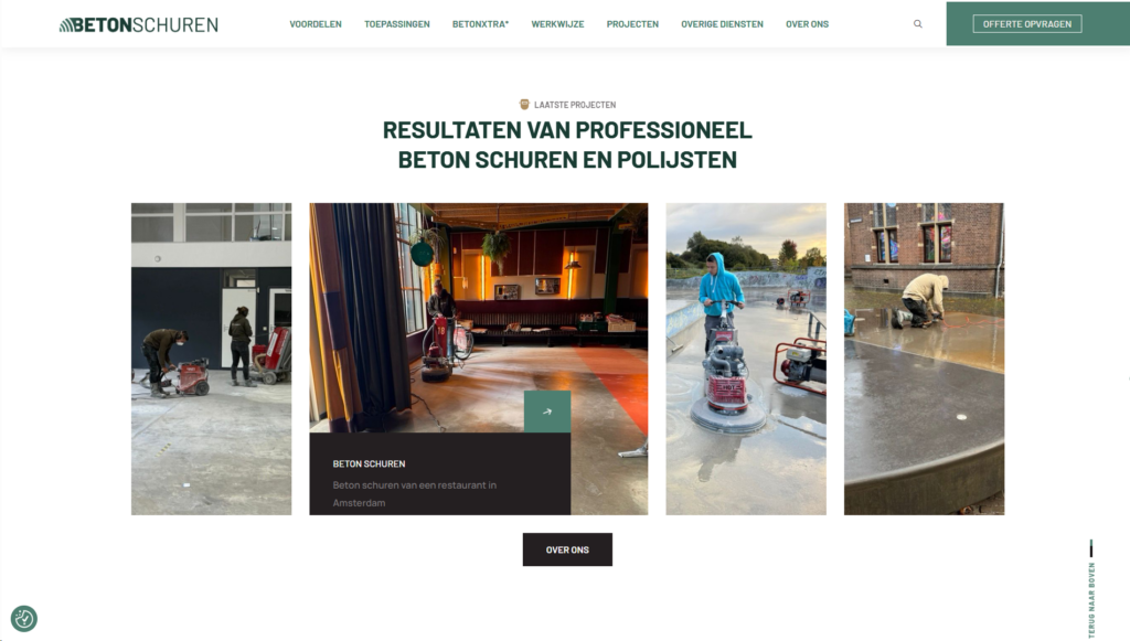 Website betonschuren.nl - gemaakt door Web Adapt